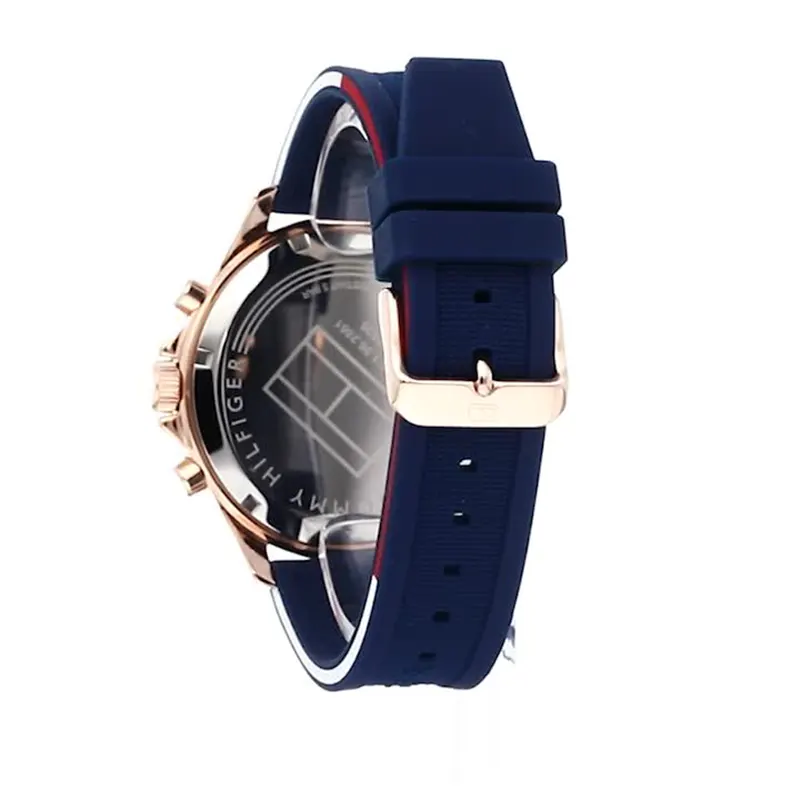 Tommy Hilfiger Bank Chronograph White Dial Silicone Men’s Watch- 1791778